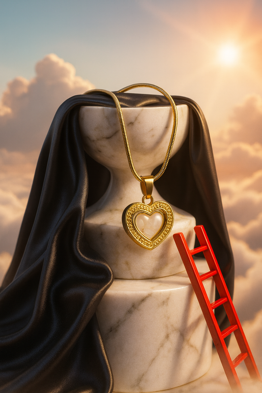 Altın Rengi Kolye - İç İçe Sevgi