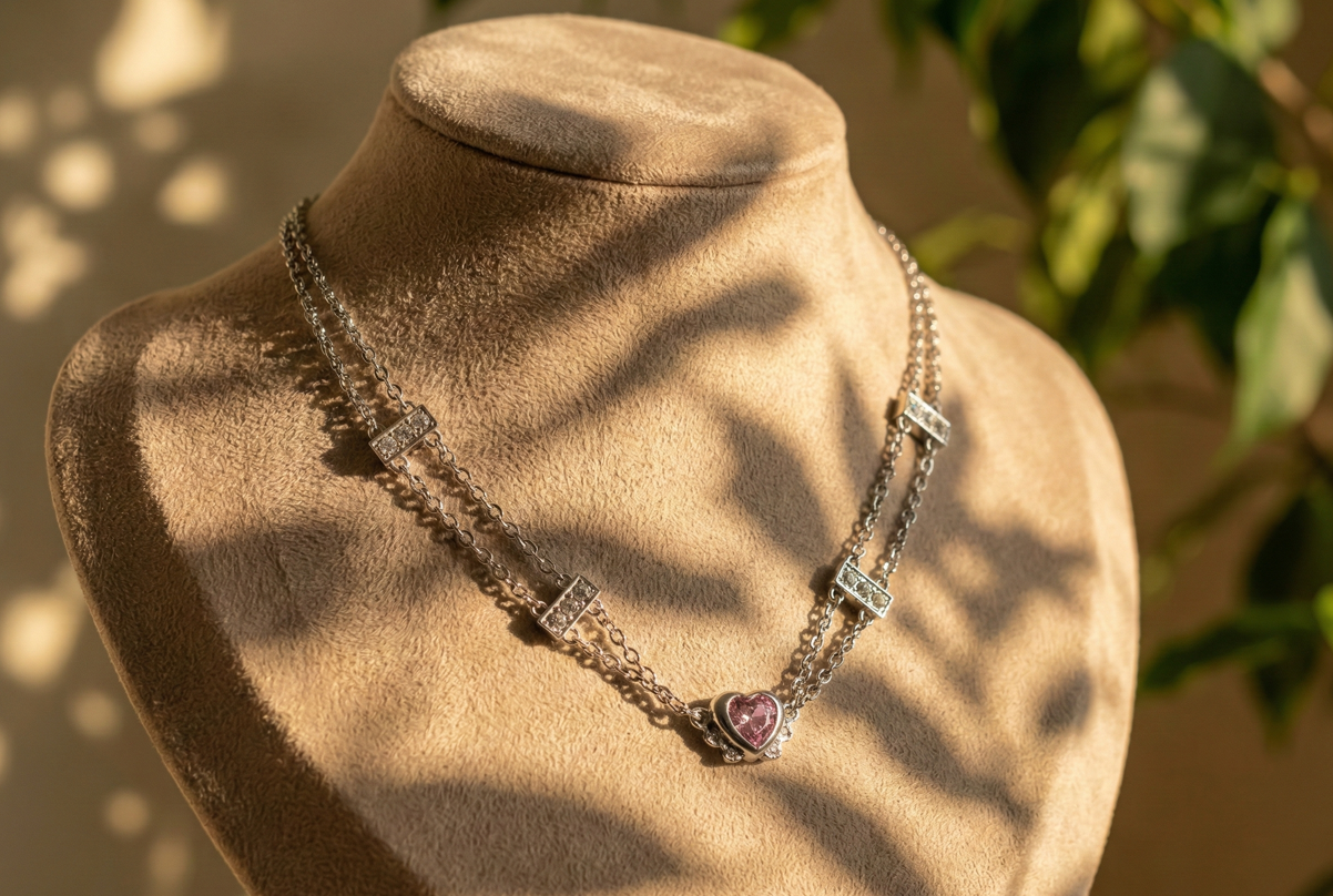 Gümüş Rengi Kolye - Prensesin Kalbi