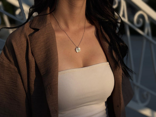 Gümüş Rengi Kolye - Sihirli Yonca