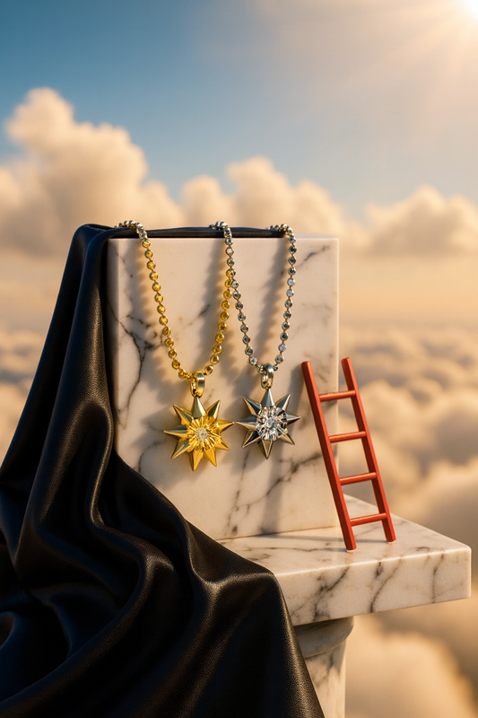 Altın Kolye - Taşlı Güneş