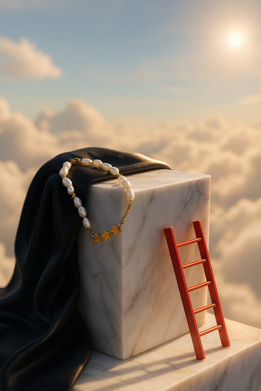 Altın Rengi Bileklik - Yıldızın Sarılışı