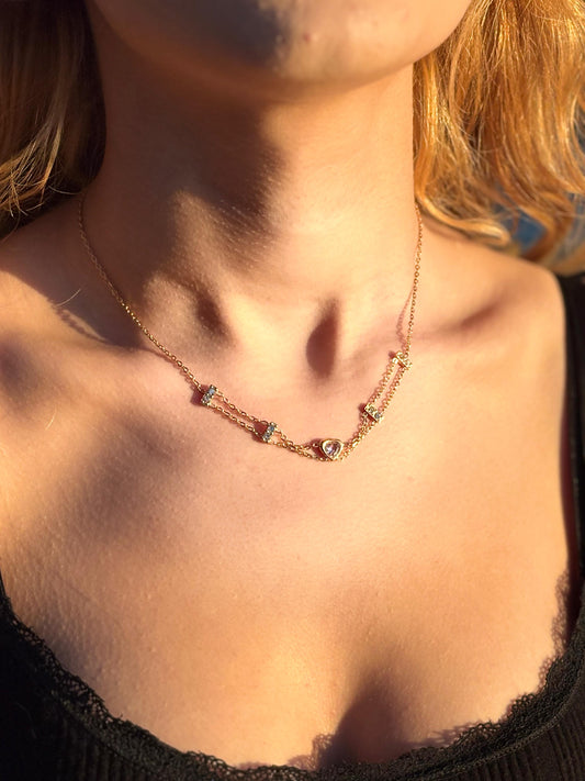 Altın Rengi  Kolye - Prensesin Kalbi