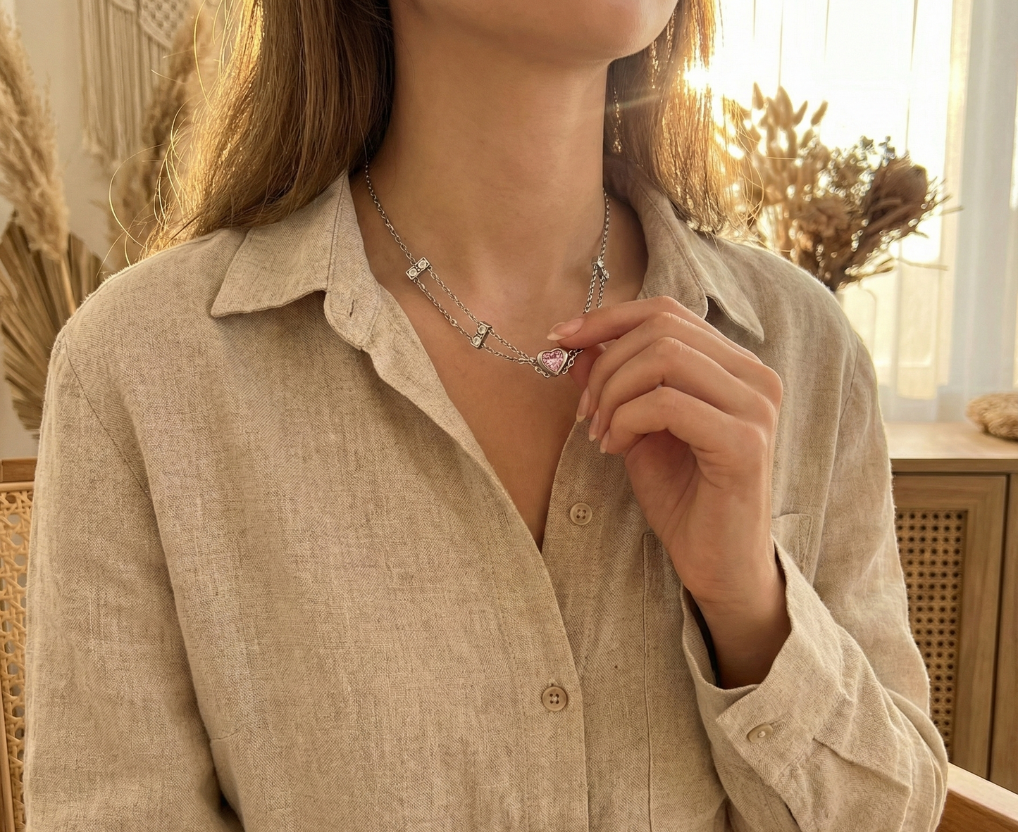 Gümüş Rengi Kolye - Prensesin Kalbi