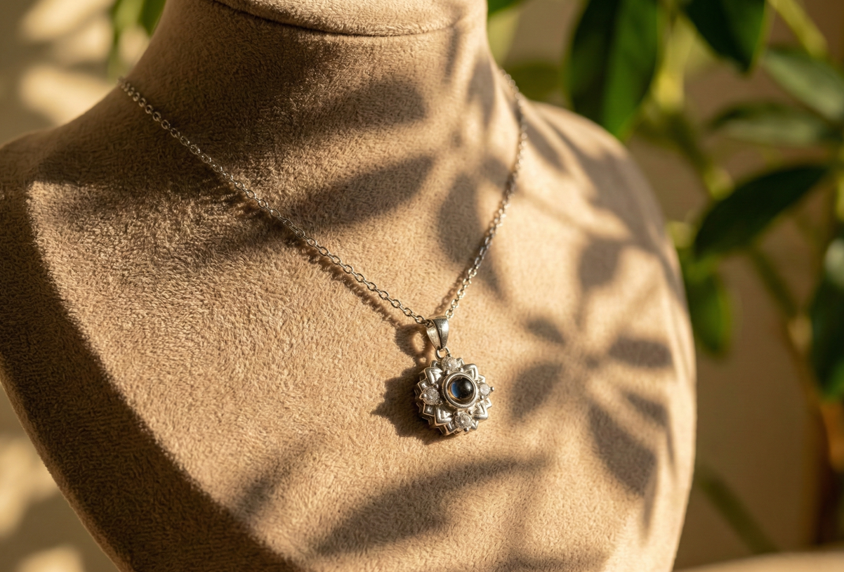 Gümüş Rengi Kolye - Gece İncisi